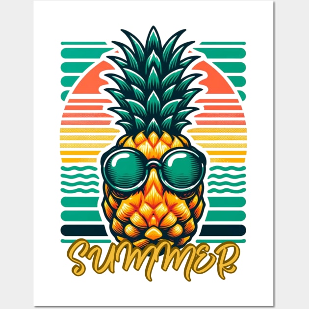 Pineapple Summer Wall Art by mieeewoArt